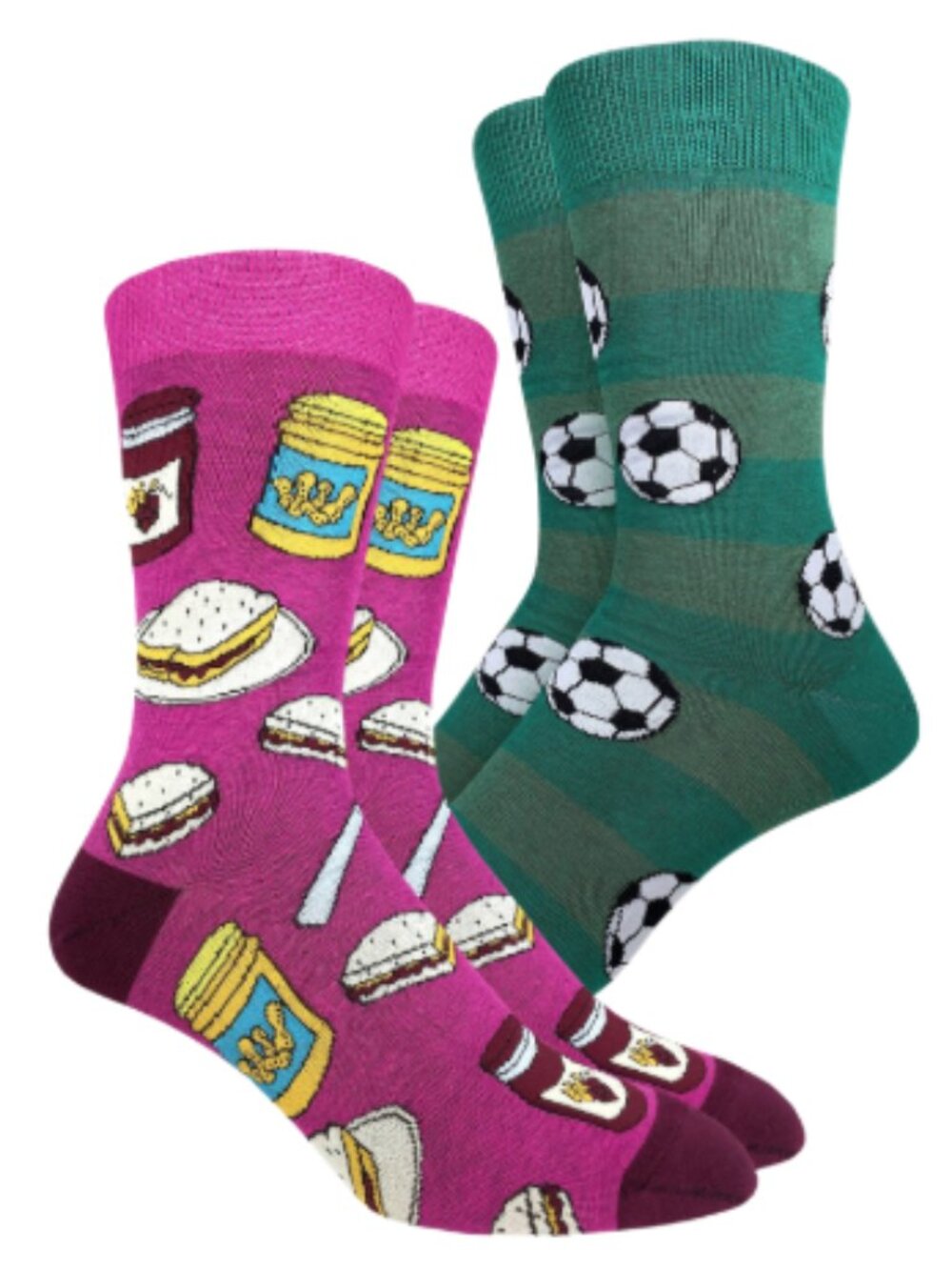 Men's Good Luck Sock Crew Socks | Peanut Butter & Jam Socks | NWT